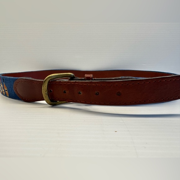 Smather’s and Branson Bourbon Bottle Needlepoint Belt Golf Preppy Old Money - Picture 4 of 7